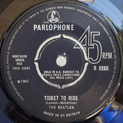 The Beatles Ticket To Ride Vinyl 7" USED