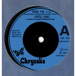 Gentle Giant Thank You Vinyl 7" USED