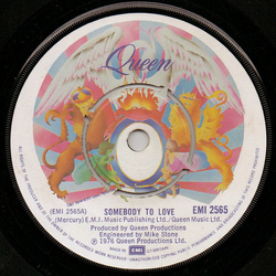 Queen Somebody To Love Vinyl 7" USED