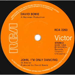 David Bowie John, I'm Only Dancing Vinyl 7" USED