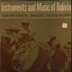 Various Instruments And Music Of Bolivia Vinyl LP USED