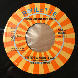 Frankie Lymon I'm Not A Know It All / Teenage Love Vinyl 7" USED