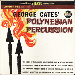 George Cates George Cates' Polynesian Percussion Vinyl LP USED