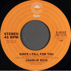 Charlie Rich Since I Fell For You USED VINYL 7INCH 45 RPM STYRENE