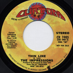 The Impressions Thin Line USED VINYL 7INCH 45 RPM PROMO