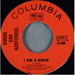 Simon & Garfunkel I Am A Rock Vinyl 7" USED