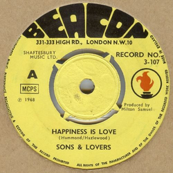 Sons And Lovers Happiness Is Love Vinyl 7" USED