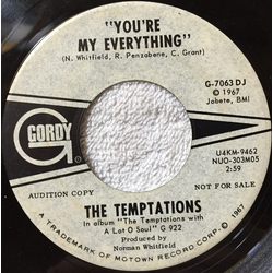 The Temptations You're My Everything Vinyl 7" USED