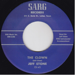 B. Jeff Stone The Clown / Everybody Rock Vinyl 7" USED