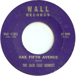The Jack Cole Quintet Sax Fifth Avenue / Macy's Vinyl 7" USED