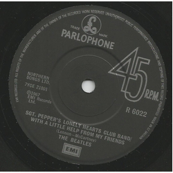 The Beatles Sgt. Pepper's Lonely Hearts Club Band / With A Little Help From My Friends Vinyl 7" USED