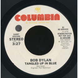 Bob Dylan Tangled Up In Blue Vinyl 7" USED