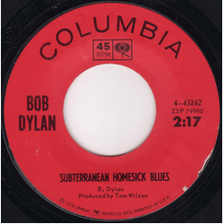 Bob Dylan Subterranean Homesick Blues Vinyl 7" USED