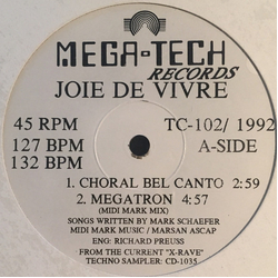 Joie De Vivre Choral Bel Canto / Megatron Vinyl 12" USED