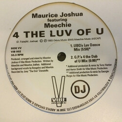 Maurice Joshua / Meechie 4 The Luv Of U USED VINYL 12INCH 33 S RPM PROMO
