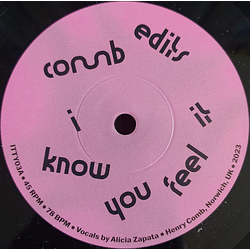 Comb (4) I Know You Feel It Vinyl 7" USED