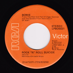 David Bowie Rock "N" Roll Suicide Vinyl 7" USED