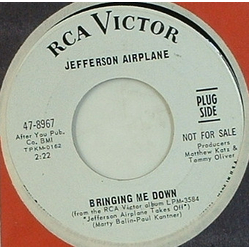 Jefferson Airplane Bringing Me Down / Let Me In Vinyl 7" USED