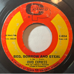 Ohio Express Beg, Borrow And Steal Vinyl 7" USED