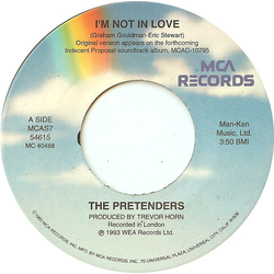 The Pretenders I'm Not In Love Vinyl 7" USED
