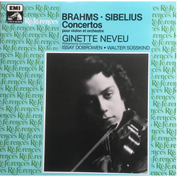 Johannes Brahms / Jean Sibelius / Ginette Neveu / Philharmonia Orchestra / Issay Dobrowen / Walter Susskind Concertos Pour Violon Et Orchestre Vinyl L