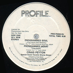 Craig Peyton Programmed Soul / Programmed Heart Vinyl 12" USED