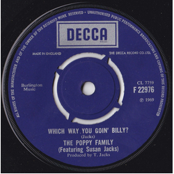 The Poppy Family Which Way You Goin' Billy? Vinyl 7" USED