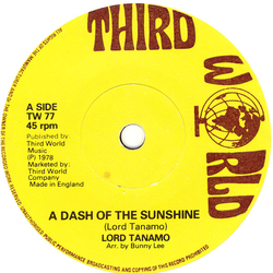Lord Tanamo A Dash Of The Sunshine Vinyl 7" USED