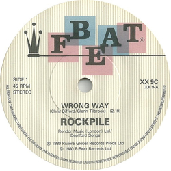 Rockpile Wrong Way Vinyl 7" USED
