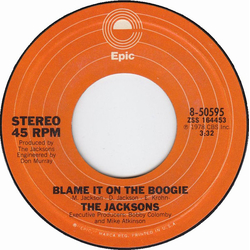 The Jacksons Blame It On The Boogie Vinyl 7" USED