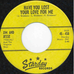 Jim & Jesse And The Virginia Boys Have You Lost Your Love For Me Vinyl 7" USED