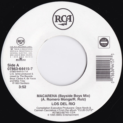 Los Del Rio / Scatman John Macarena / Scatman (Ski-Ba-Bop-Ba-Dop-Bop) Vinyl 7" USED