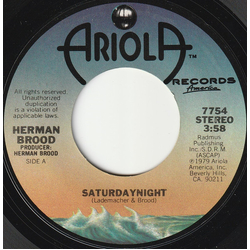 Herman Brood Saturdaynight Vinyl 7" USED