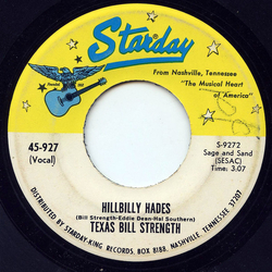 Bill Strength Hillbilly Hades / Nervous As A Cat Vinyl 7" USED