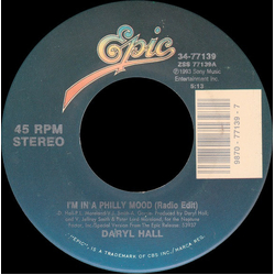 Daryl Hall I'm In A Philly Mood Vinyl 7" USED