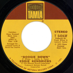 Eddie Kendricks Boogie Down Vinyl 7" USED