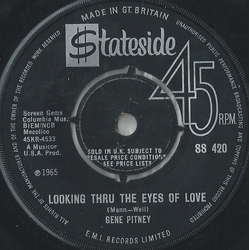Gene Pitney Looking Thru The Eyes Of Love Vinyl 7" USED