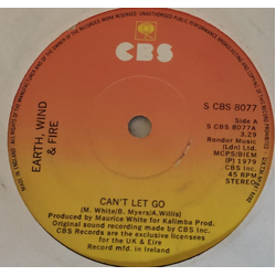 Earth, Wind & Fire Can't Let Go Vinyl 7" USED