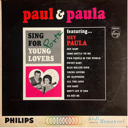 Paul & Paula Sing For Young Lovers Vinyl LP USED