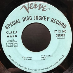 Clara Ward It Is No Secret / I Pray For People Vinyl 7" USED