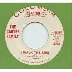 The Carter Family I Walk The Line / For Lovin' Me Vinyl 7" USED