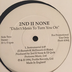 2nd II None Didn't Mean To Turn You On Vinyl 12" USED