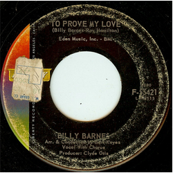 Billy Barnes (3) To Prove My Love Vinyl 7" USED