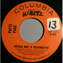 Patti Page Wish Me A Rainbow / This Is The Sunday Vinyl 7" USED