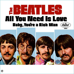 The Beatles All You Need Is Love / Baby You`re A Rich Man Vinyl 7" USED