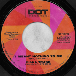 Diana Trask It Meant Nothing To Me Vinyl 7" USED