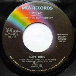 Gary Toms Hurricane Vinyl 7" USED