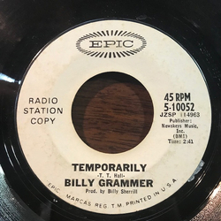 Billy Grammer Temporarily / Bottles Vinyl 7" USED