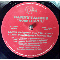 Danny Taurus More Lies E.P. Vinyl 12" USED