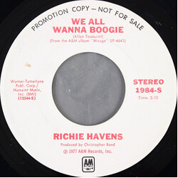 Richie Havens We All Wanna Boogie USED VINYL 7INCH 45 RPM PROMO STEREO MONO